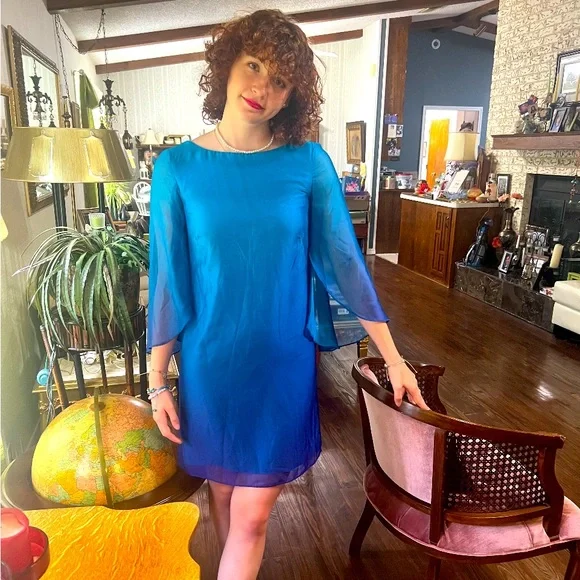 tahari blue dress Elie Tahari main image 0